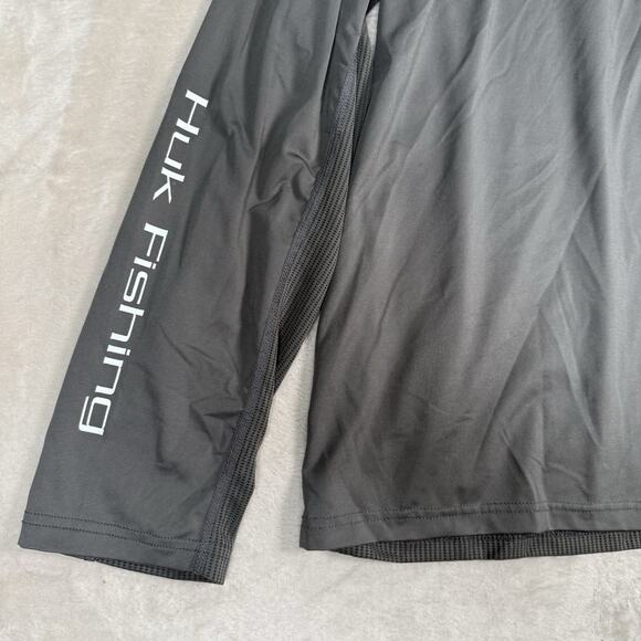Huk Performance Fishing Icon Lightweight 1/4 Zip Pullover Men’s Size 2XL Gray - Picture 2 of 7